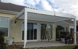 Premier Pergolas open and close. Let in the desired amount of sunlight.