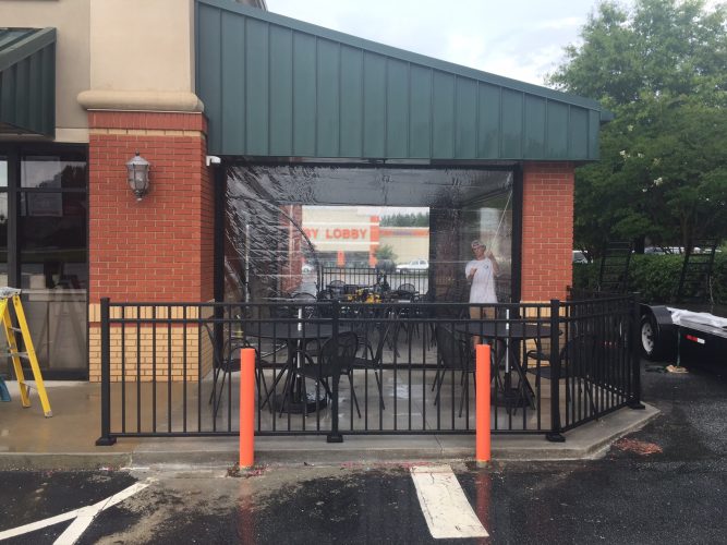 Gear Operated Porch Clear Vinyl Enclosure Panels