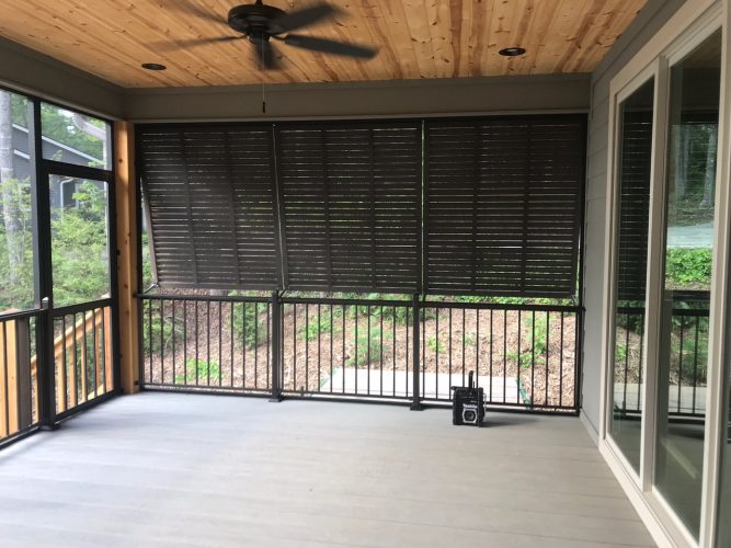 Get Privacy on Your Screen Porch with Bahama Shutters