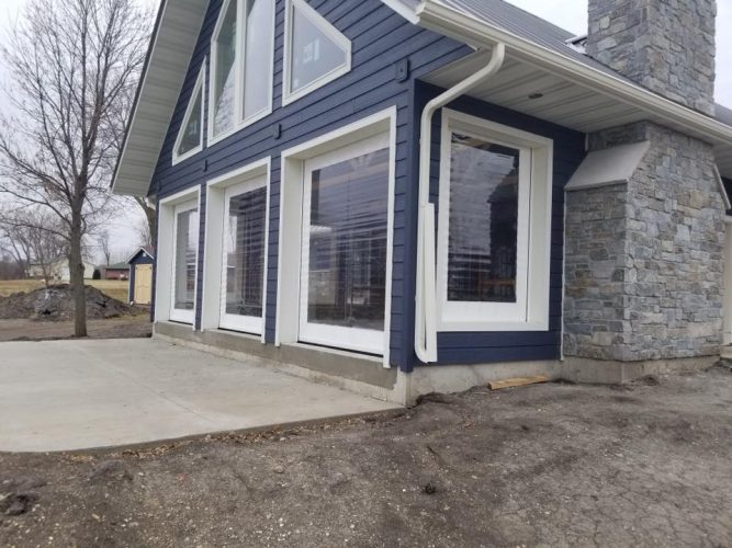 Universal motorized retractable clear vinyl porch panels for blocking rain and wind