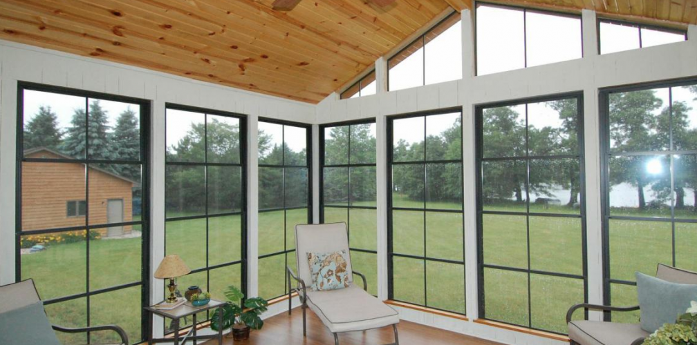 Eze-Breeze ceiling to floor views porch enclosure