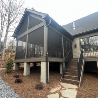 Arcadia Inline Picket Railing Super Screen Mesh Avalon Deck Railing by Palmetto Outdoor Spaces