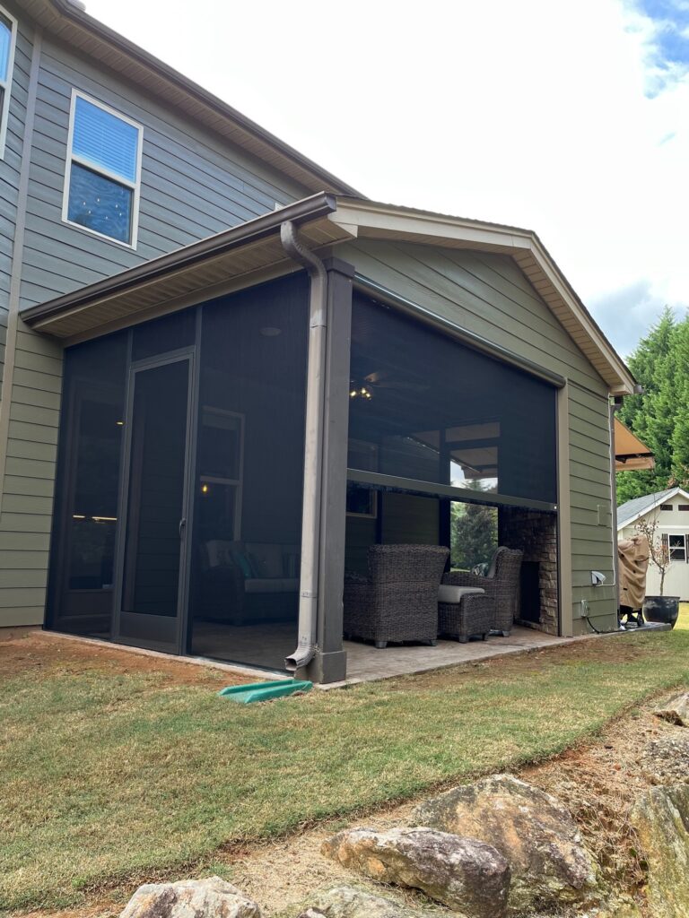 Motorized Retractable Screen PCA Screen Door Screened Porch by Palmetto Outdoor Spaces