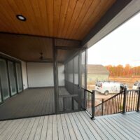 PCA Screen Door with Large Pet Door Avalon Deck Railing Porch Screening by Palmetto Outdoor Spaces